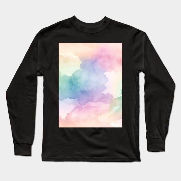 Colorful Watercolor Pattern - 06 Long Sleeve T-Shirt by SLGA Designs